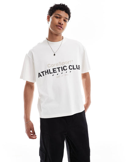 Boxy Crop T-Shirt With Front Print
