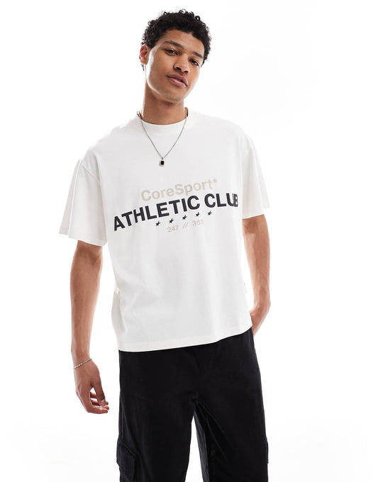 Boxy Crop T-Shirt With Front Print