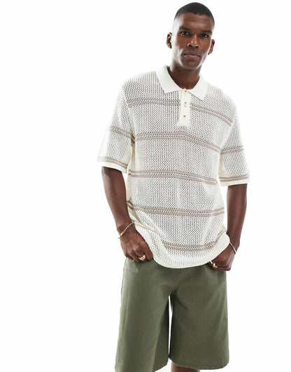 Crochet Knit Polo