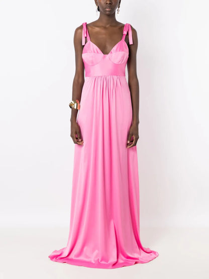 Beta Bow-Strap Maxi Dress