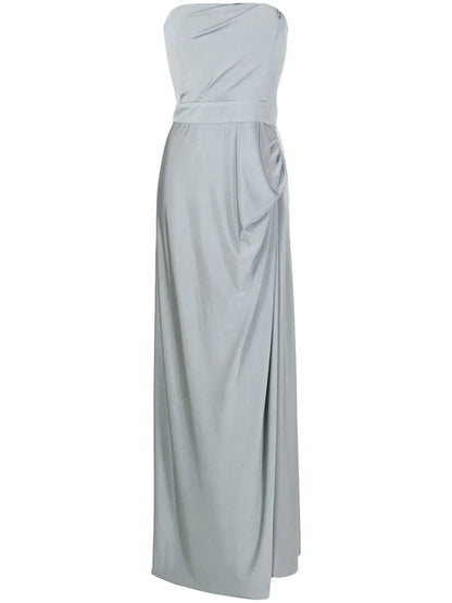 Mica Draped-Back Gown