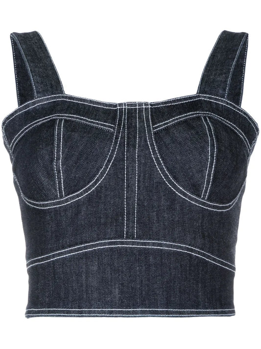 Ana Cropped Denim Top