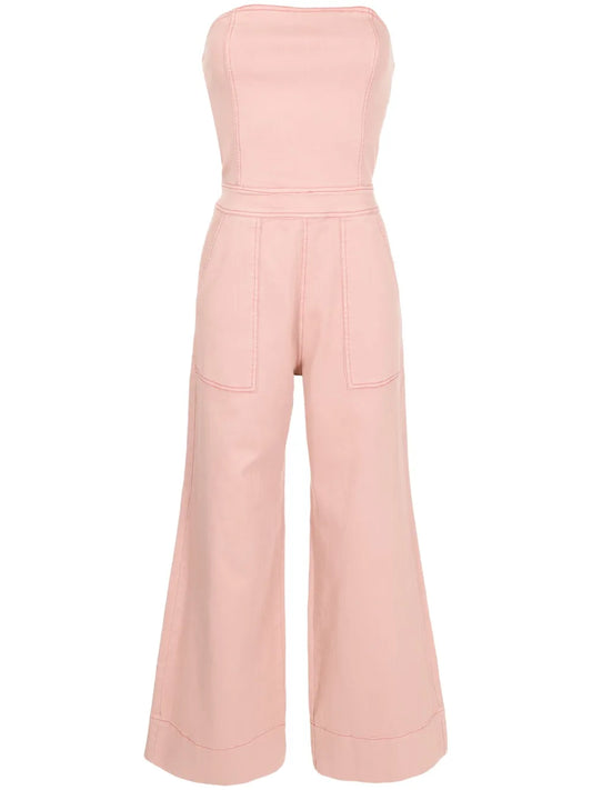 Alice Strapless Denim Jumpsuit