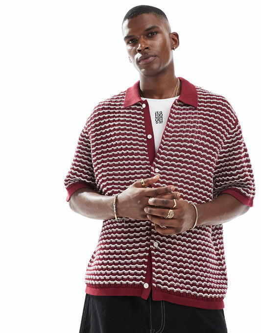 Crochet Button Through Polo