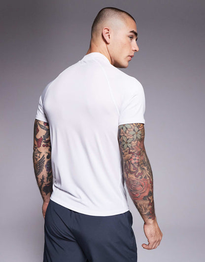 Muscle Fit Seam Detail Quick Dry Base Layer With Mock Neck