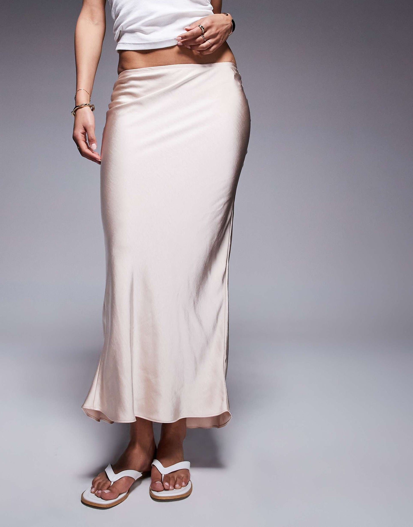 Satin Bias Maxi Skirt