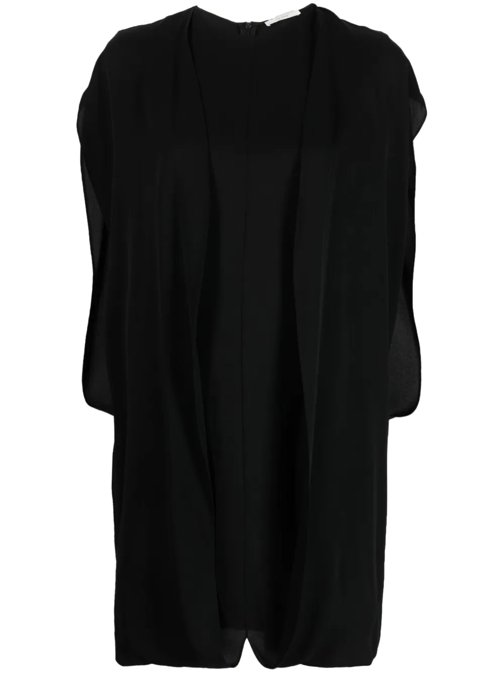 Draped Silk Mini Dress