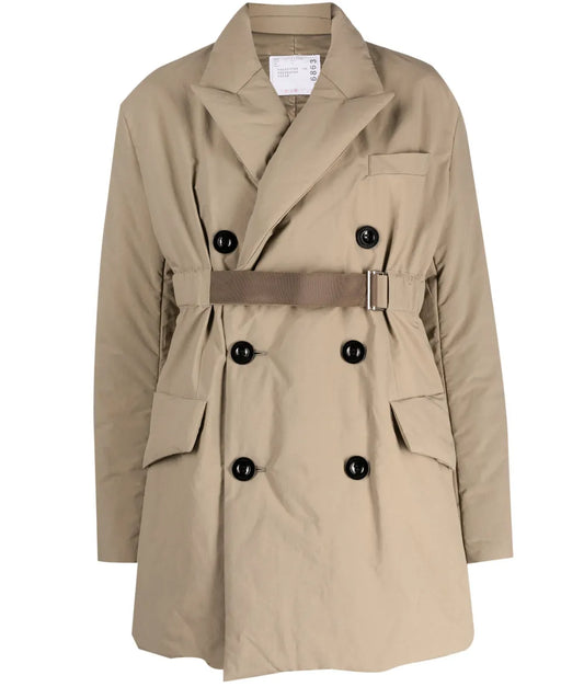 Double-Breasted Padded Trench Coat