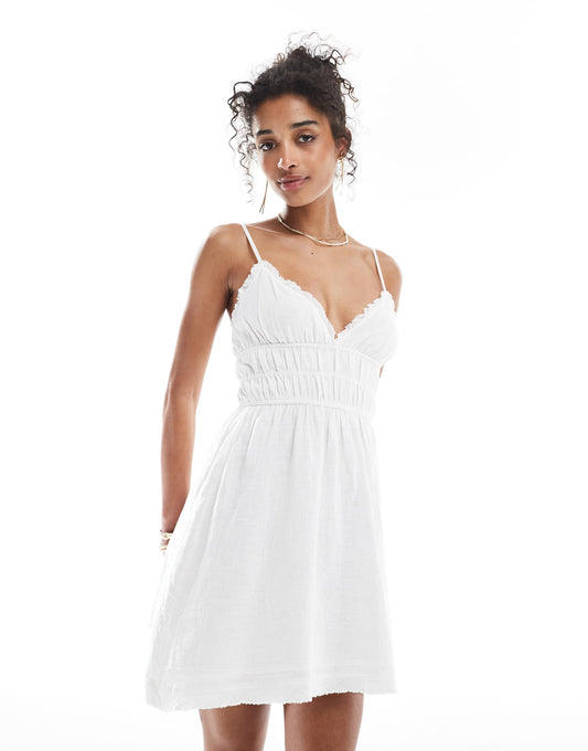 Frill Detail Strappy Mini Dress