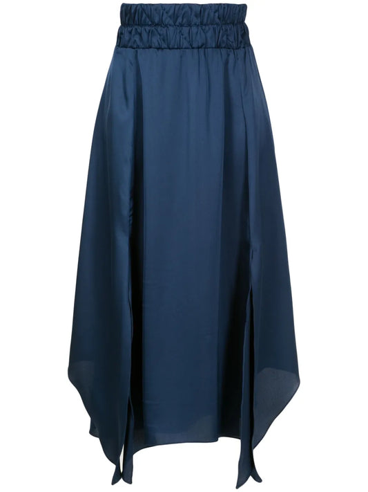 Bardot Asymmetric-Hem Midi Skirt