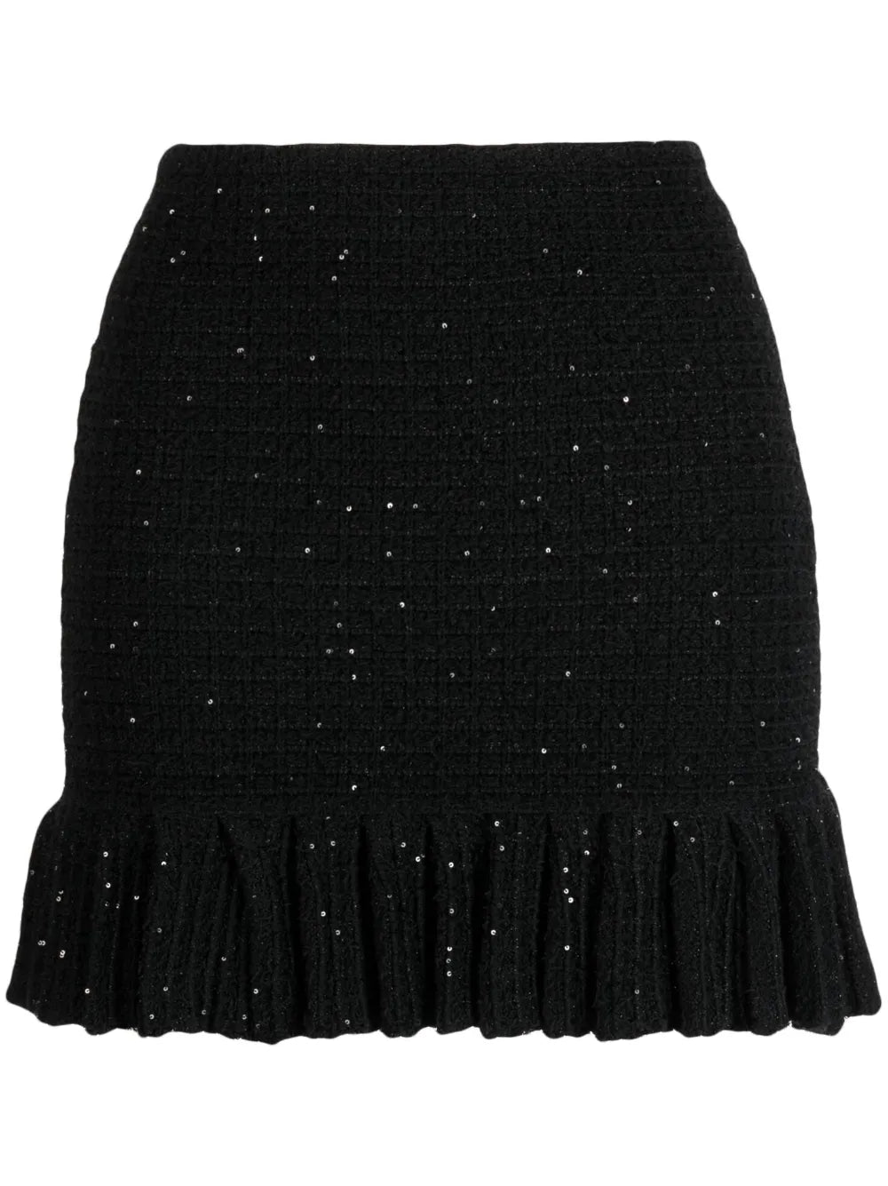 Sequin-Embellished Knitted Skirt