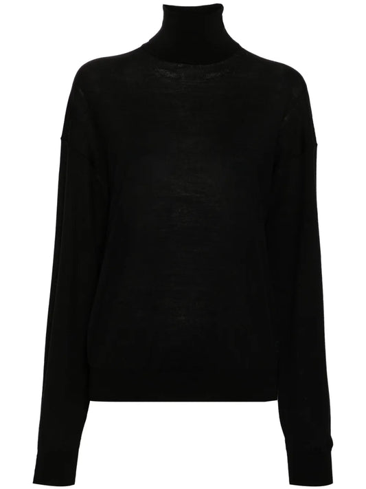 High-Neck Wool Jumper