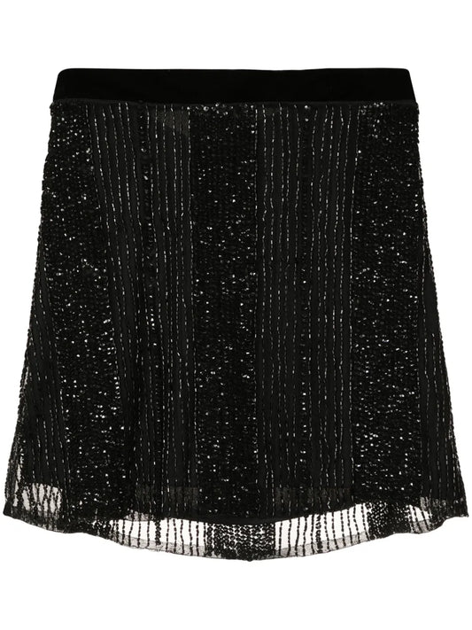 Sequin-Embellished Miniskirt