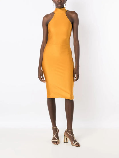 Audrey Halterneck Midi Dress
