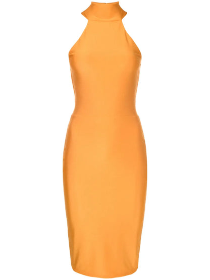 Audrey Halterneck Midi Dress