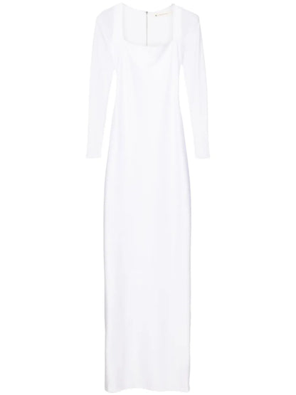 Brigitte Sheer-Sleeved Gown