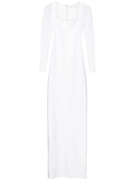 Brigitte Sheer-Sleeved Gown