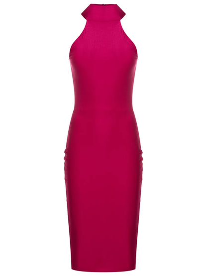 Audrey High-Neck Midi Dress
