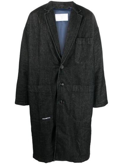 Single-Breasted Denim Coat