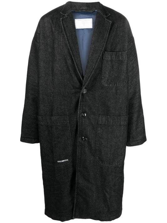 Single-Breasted Denim Coat