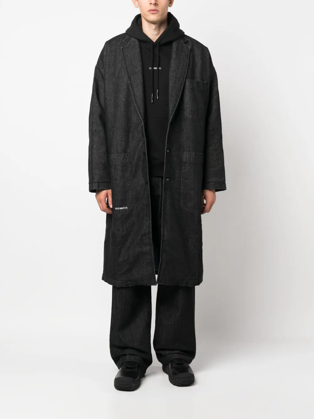 Single-Breasted Denim Coat