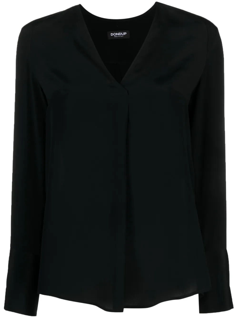 V-Neck Logo-Plaque Blouse
