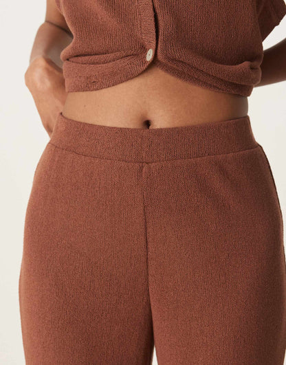 Wide Leg Textured Trousers Co-Ord