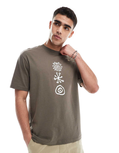 Oversized Fit T-Shirt With Ancient Back Print