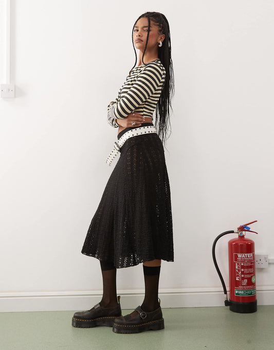 Lace Midi Skirt