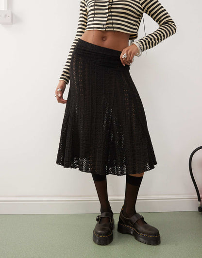 Lace Midi Skirt