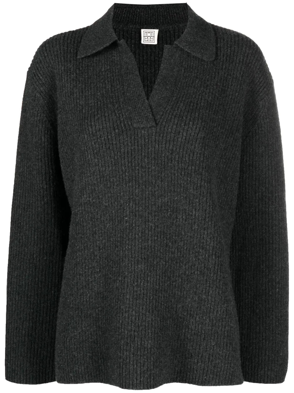 Polo Collar Wool-Blend Jumper