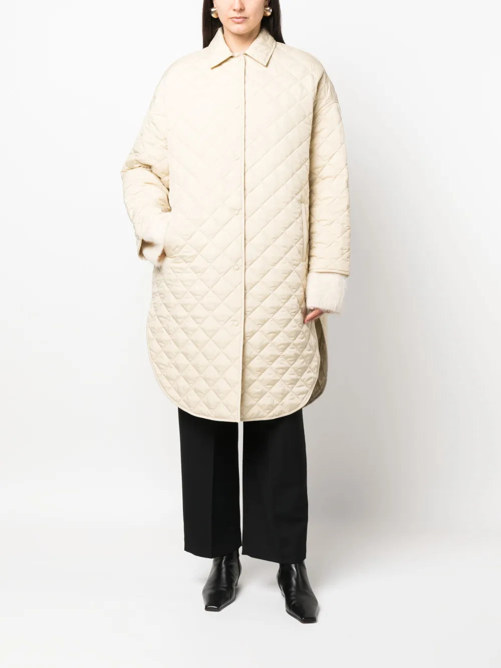 Single-Breasted Quilted Coat