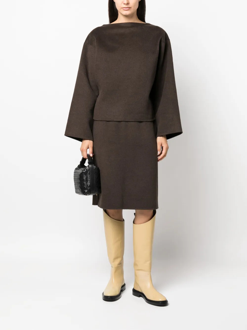 Boat Neck Doublé Wool Jumper
