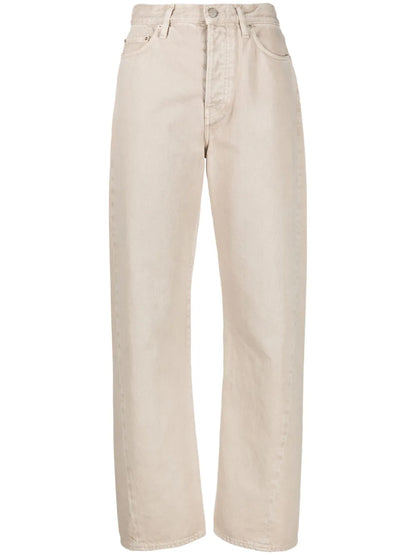 Twisted Seam Straight-Leg Jeans
