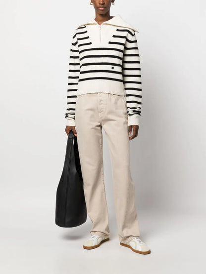 Twisted Seam Straight-Leg Jeans
