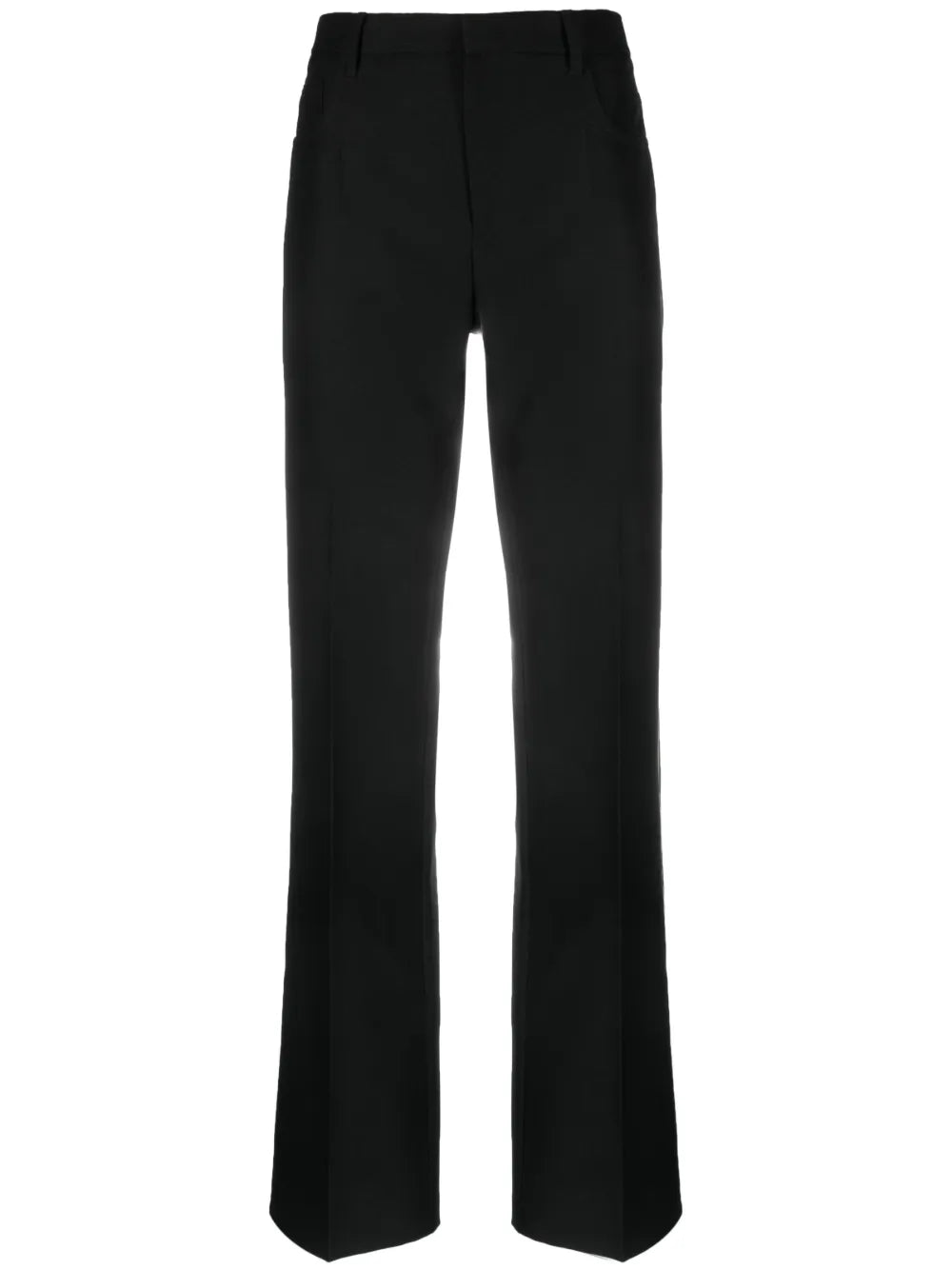 Pressed-Crease Straight-Leg Trousers