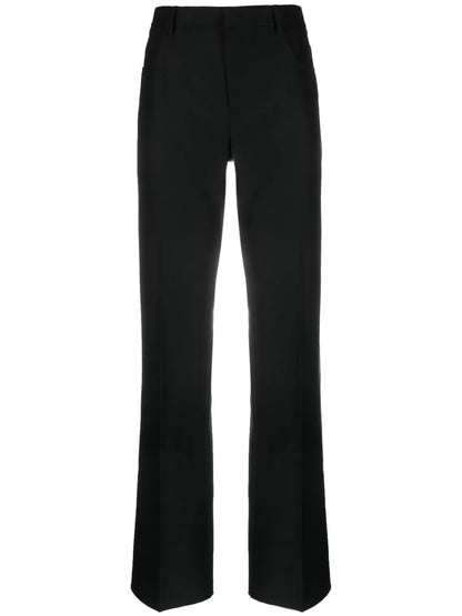Pressed-Crease Straight-Leg Trousers