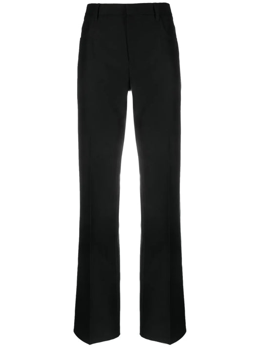 Pressed-Crease Straight-Leg Trousers