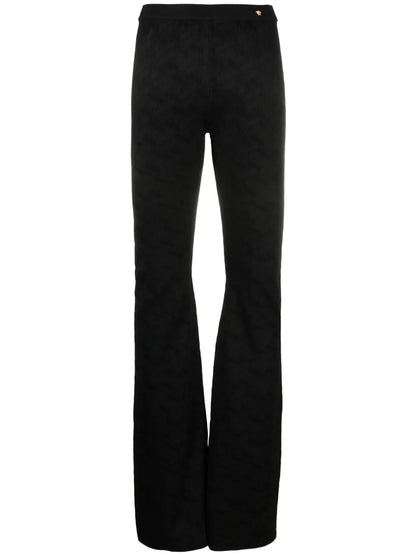 Greca-Knit Flared Trousers