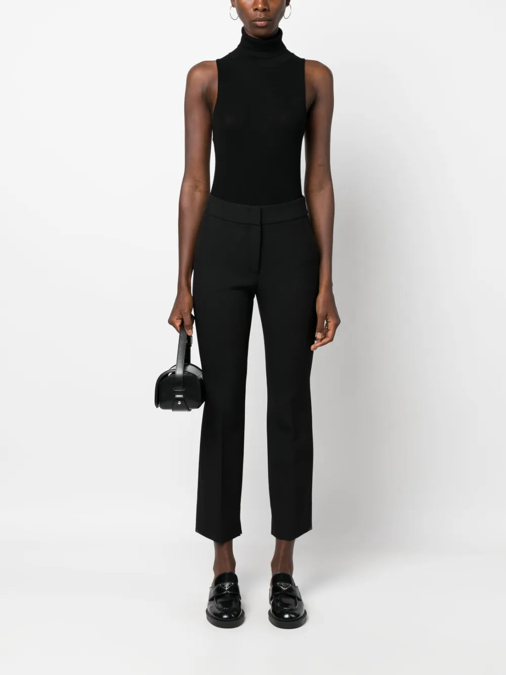 High-Waist Straight-Leg Trousers