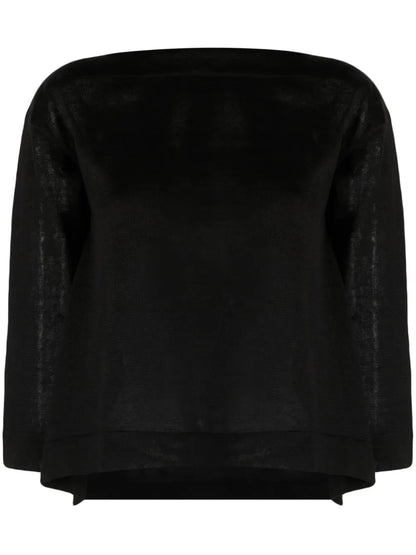 Semi-Sheer Linen Top