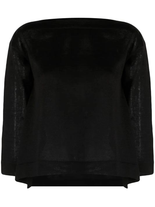 Semi-Sheer Linen Top