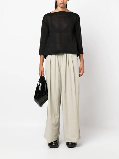 Semi-Sheer Linen Top