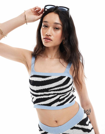 Knitted Cropped Cami Top