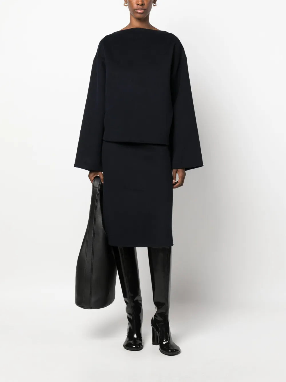 Wide-Sleeve Wool Jumper