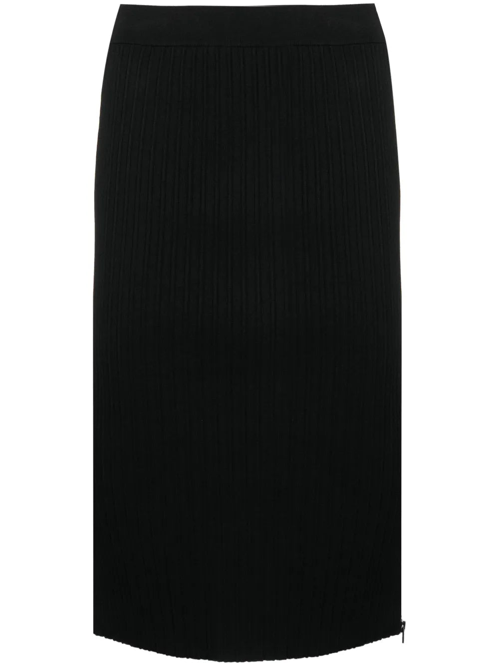 Ribbed Silk-Blend Pencil Skirt