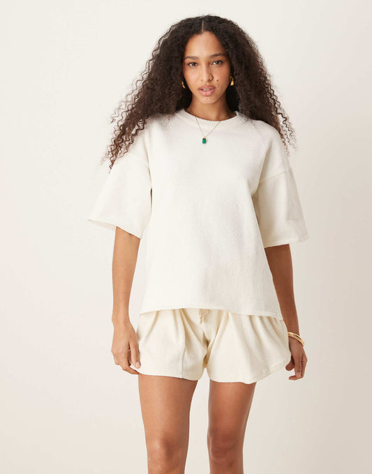 Knitted Slub Relaxed T-Shirt