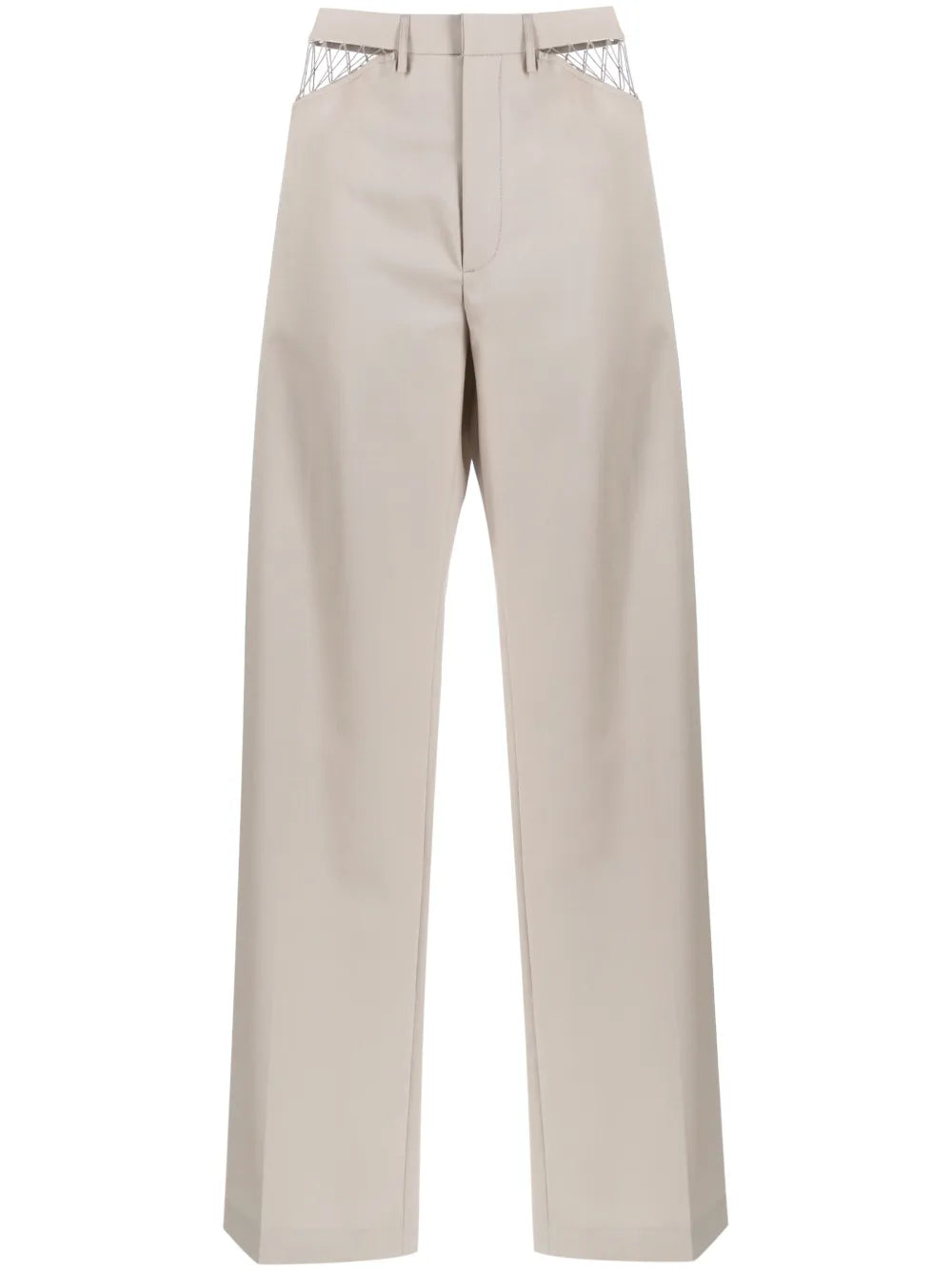 Cut-Out Wool Trousers