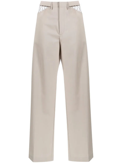 Cut-Out Wool Trousers