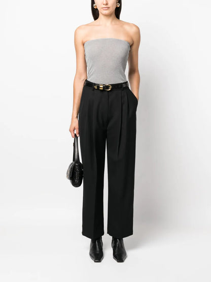 Double-Pleated Tailored Trousers